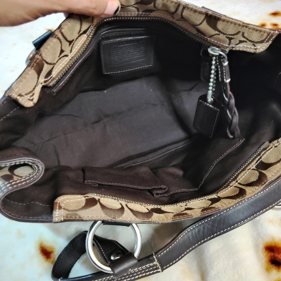 Vintage Coach Monogram Canvas Tote Bag - Picture 11 of 16